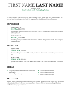 best resume for teacher job