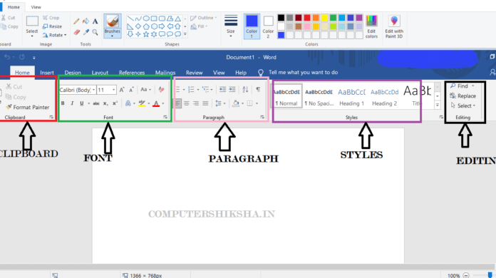 Ms Word Home Tab In Hindi Pdf