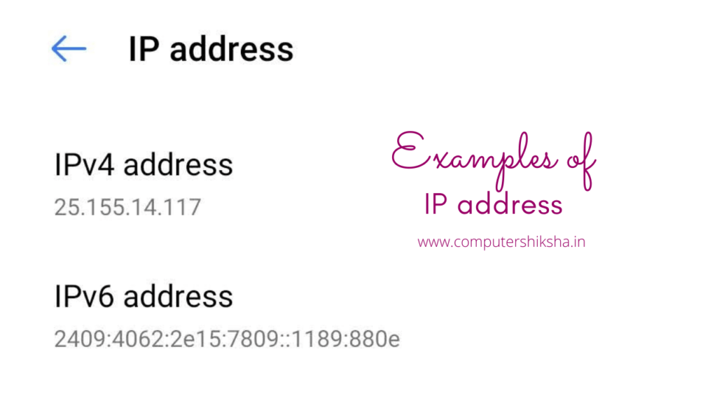IPv4 and IPv6 इंटरनेट प्रोटोकॉल(आईपी एड्रेस)