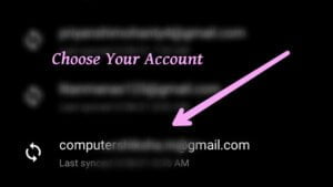 choose your gmail account