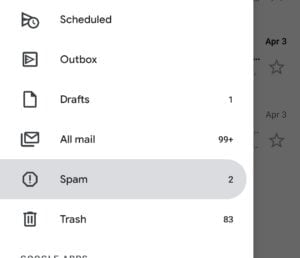 Spam folder on Gmail
