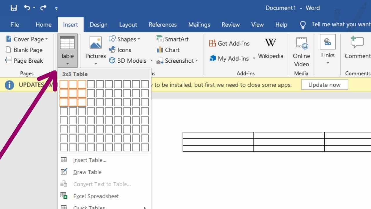 How to create a table in MS word in Hindi COMPUTER SHIKSHA