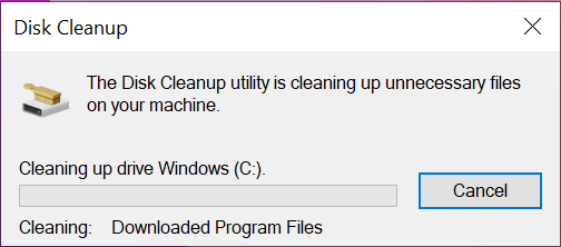 Clearing the cache from windows 10