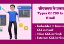 Types Of CSS In Hindi